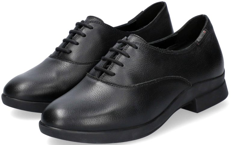 Mephisto SYLA lederen dames veterschoen zwart